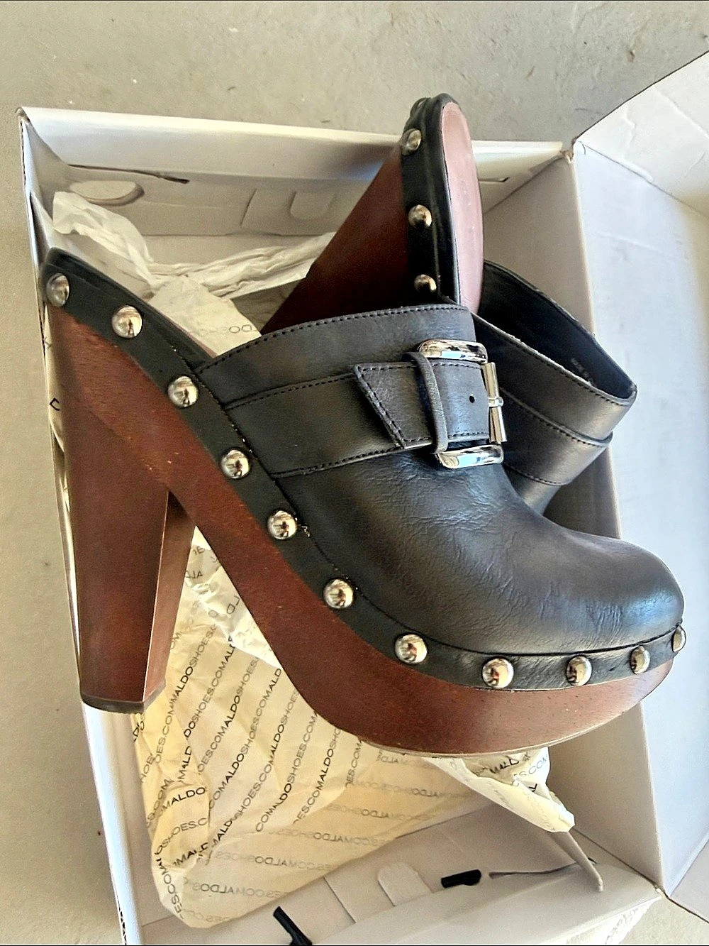 Aldo HEGYI-97 Platform Clog Heels EU 38 Like New